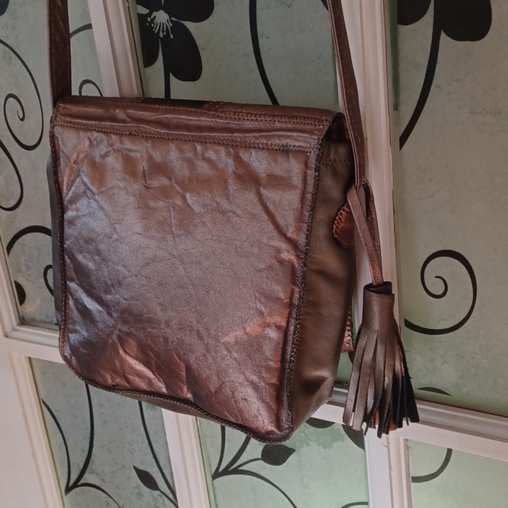 Bags by pinky genuine leather cross body vintage handbag - Picture 3 of 7